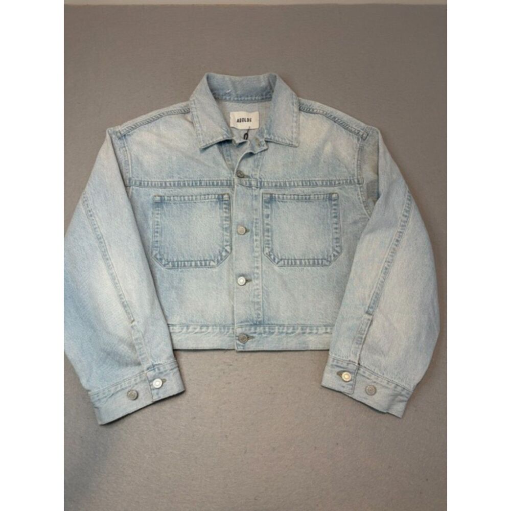 AGOLDE Blaze Mens Denim Jacket Medium Sample Light Wash Retail $348 Rare NWOT